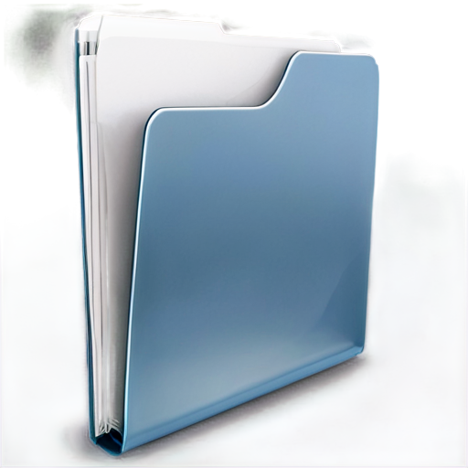 thick silver folder with papers. the inscription on the folder is "Case". sheets should stick out of the folder. the background is transparent. the image should take up 50% of the space. - icon | sticker