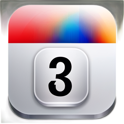 ios style, app icon, calender, rounded_corner - icon | sticker