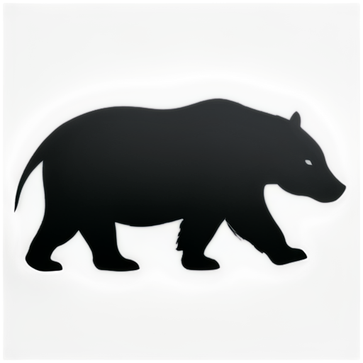 simple black icon for Age of Mammals, with another mammal white inside it - icon | sticker