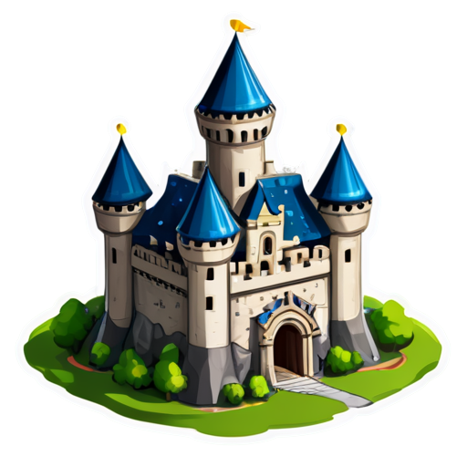 i need to have icon of tower of castle combined with mavic drone - icon | sticker