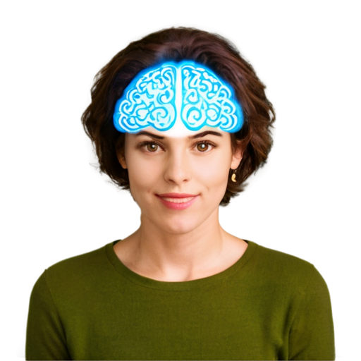 Create an avatar for a psychology blog aimed at a mixed audience (both men and women). The image should convey trust, professionalism, and warmth. Include a symbol of psychology, like a silhouette of a head with a neural network or a stylized brain, surrounded by calm, neutral colors (such as soft blues, greens, and grays). The background should be light, clean, and minimalist, so as not to distract from the main image. - icon | sticker