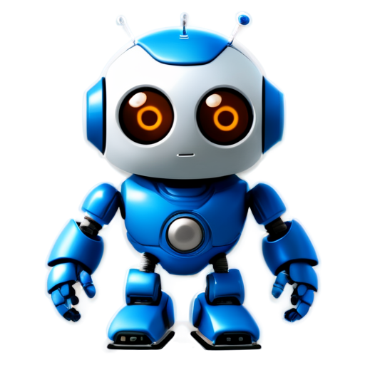 a cute robot, appreas to be interested in everything over the world - icon | sticker