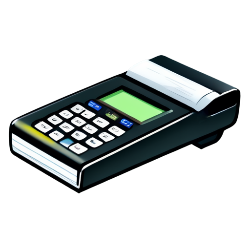 blank receipt from payment terminal on transparent background - icon | sticker