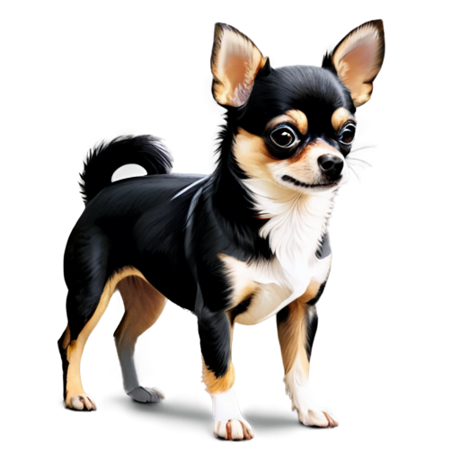 chihuahua black and white - icon | sticker