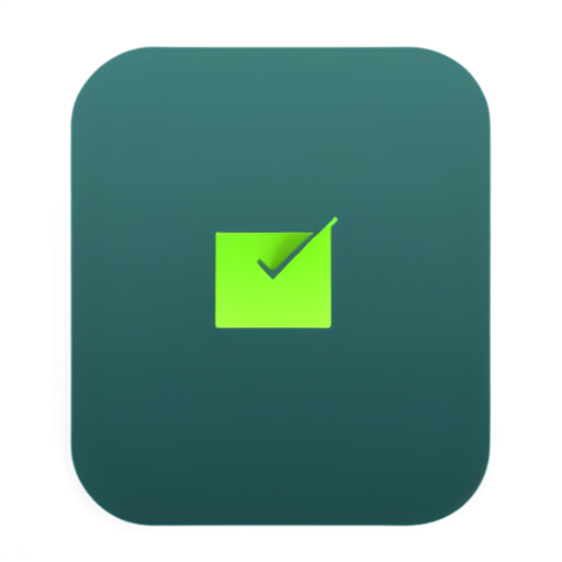 habit tracker, smooth and sleek design, powerful checkmark symbol, productivity theme, flat modern style, minimalistic, vibrant green and blue colors, digital illustration, professional look - icon | sticker