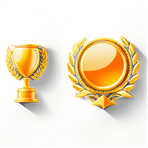 Trophy icon, having a white background with rounded corners and shadow - icon | sticker