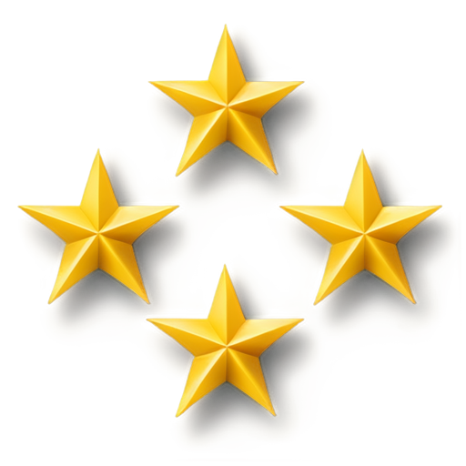 three yellow stars - icon | sticker