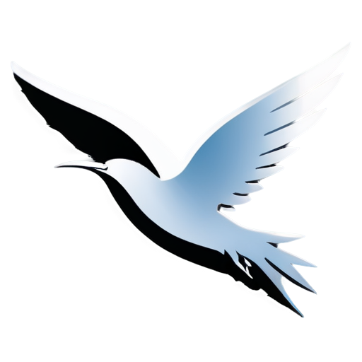 Here's a description of an artistic and minimalist logo: Logo Description: The logo features a single, elegant line that curves gracefully to form the silhouette of a bird in mid-flight. This line is unbroken, symbolizing continuity and freedom. The bird, depicted with minimal detail, captures the essence of movement and simplicity. The line starts at the bird's beak, sweeps up to form the head, then elegantly arcs down to outline the body and wings, finally ending with a subtle lift at the tail, suggesting upward motion. The color palette is monochromatic, using a deep, rich black against a clean white background, emphasizing sophistication and timelessness. The logo's design balances between being recognizable and abstract, making it versatile for various applications while maintaining a strong visual impact. The overall aesthetic conveys themes of freedom, simplicity, and elegance, making it ideal for brands associated with creativity, innovation, or environmental consciousness. - icon | sticker