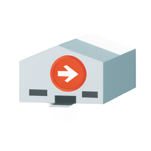 warehouse with notification bell - icon | sticker