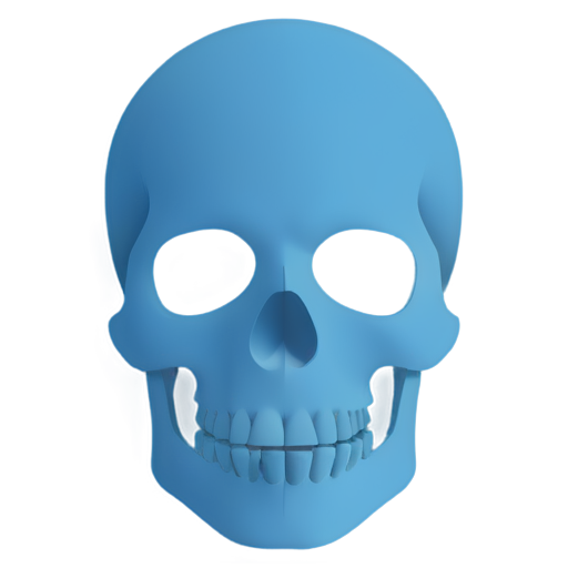 Blue Skull art - icon | sticker