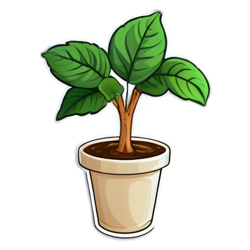 Bubbly yam plant soup flavoured with yam herb. - icon | sticker