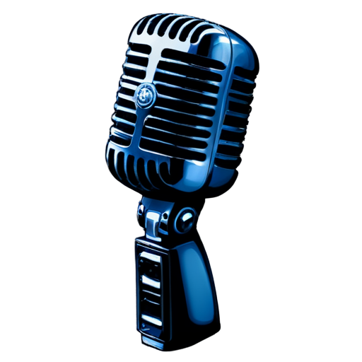 A grunge-style karaoke microphone - icon | sticker