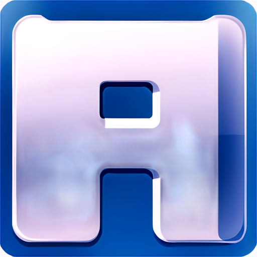 A bold, uppercase letter "H" as the central element. The icon should be easily recognizable at small sizes, like a favicon, so the "H" should remain simple and not overly complex. The icon should be white on a blue background and look hand write - icon | sticker