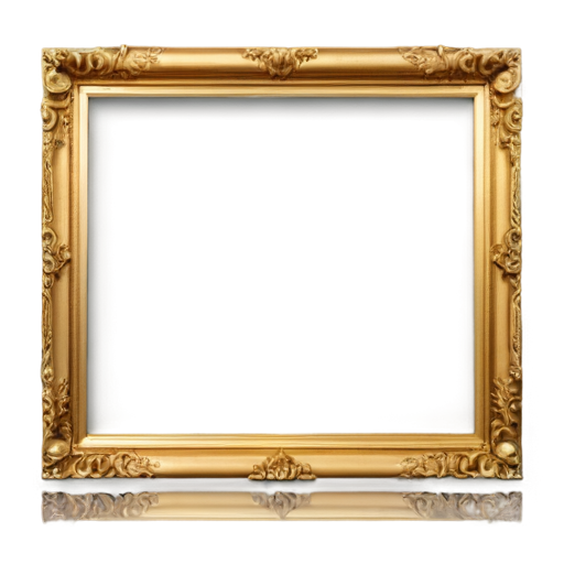 gold rectangular frame - icon | sticker