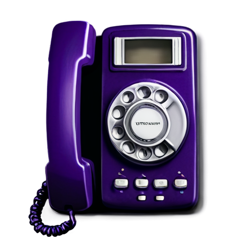 Dark purple Old phone - icon | sticker