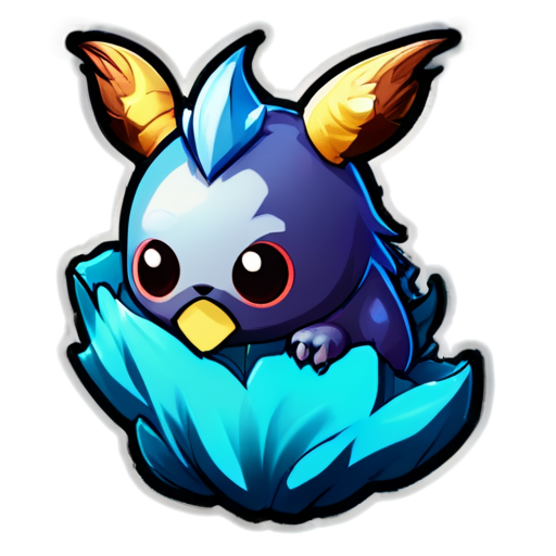 The League of Legends Howling Abyss has a cute logo with the element of Poro. - icon | sticker