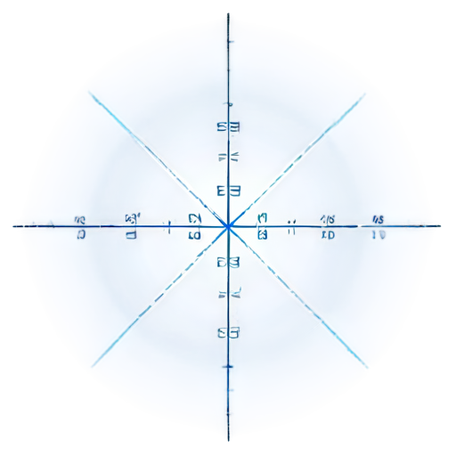 The four-quadrant coordinate system is symmetrical and extremely simple - icon | sticker