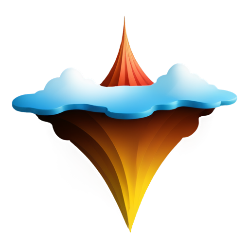 Abstract Flat Style Sponge texture blending symmetrical Hippocampus mixing nebula trajectory collision quark of redshift Tower of Babel Noah's Ark HolySky City - icon | sticker