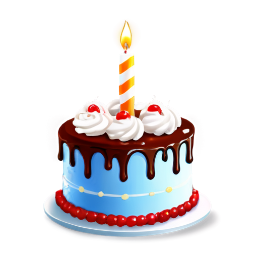 birthday cake, an achievment icon for 1 year on the website "productradar.ru" - icon | sticker