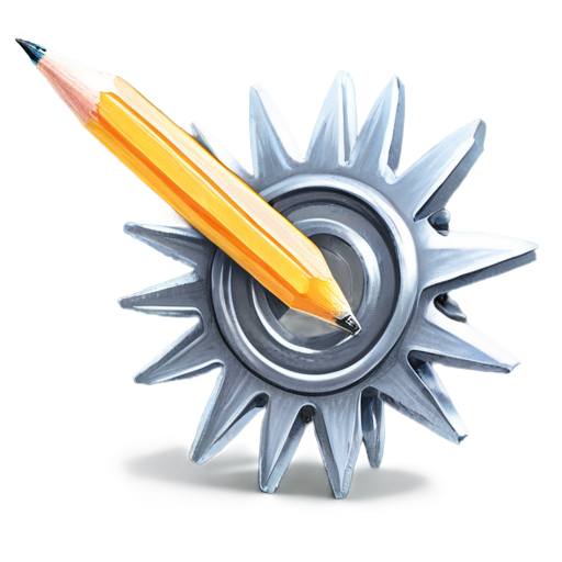 cog with pencil 47pixels x 47pixels - icon | sticker