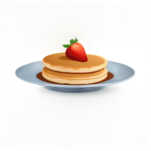 Magic Pancakes with Strawberries - icon | sticker