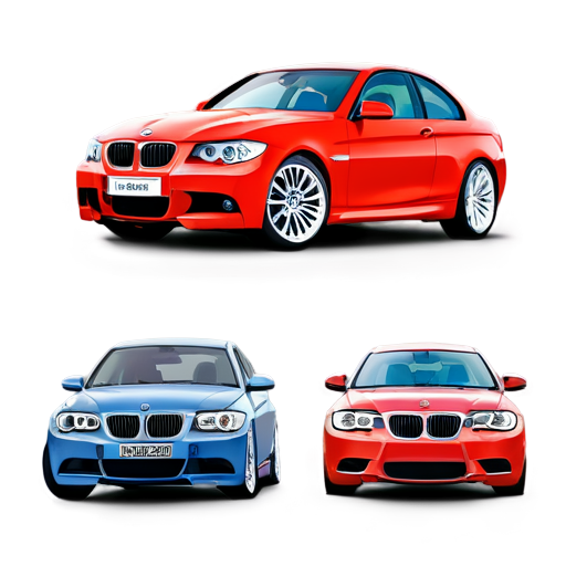 Create a themed logo for AutoLIKE car service and dismantling company. there should be a company name and BMW car as an outline. red color should be present. Photorealistic. It is possible to introduce somewhere else a sign of likes - thumbs up - icon | sticker