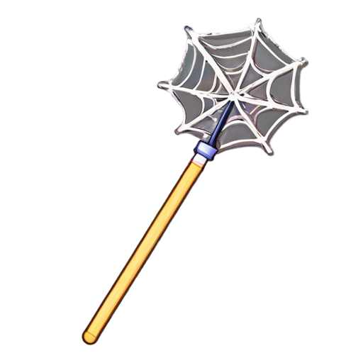 a magic wand and a cobweb - icon | sticker