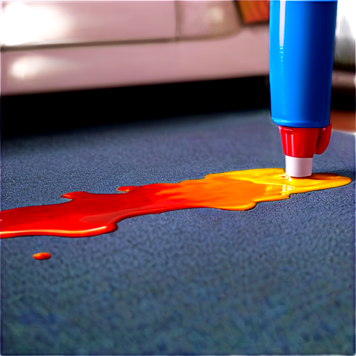 A stylized illustration of a stain being removed from a fabric or carpet, with a bold, graphic design. The stain could be designed to resemble a splatter or spill, with a cleaning solution or tool removing it, leaving a clean and pristine surface behind. Color scheme: Bright, bold colors such as red, orange, and yellow to convey a sense of energy and effectiveness. - icon | sticker