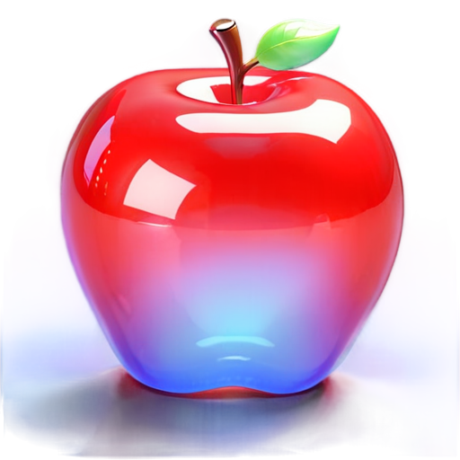 red apple glowing - icon | sticker