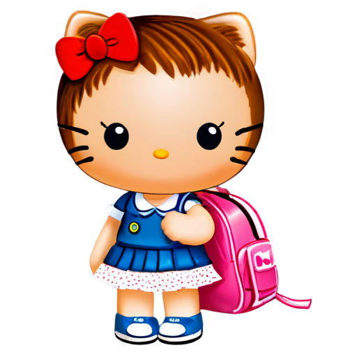 hello kitty with school - icon | sticker