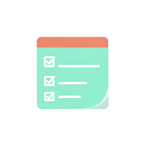 simple lettered symmetrical todo-list - icon | sticker