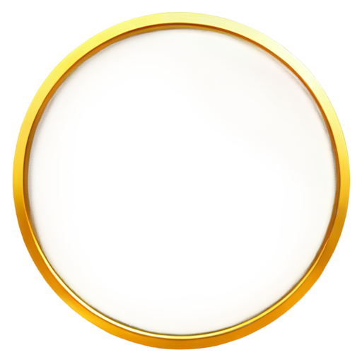 gold smooth thin circle border transparent background - icon | sticker