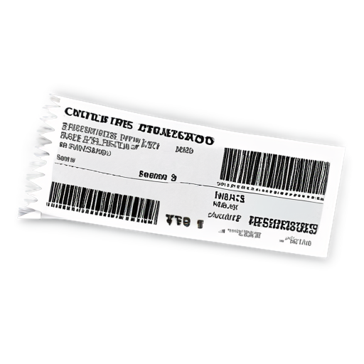 curled shopping receipt on a transparent background - icon | sticker