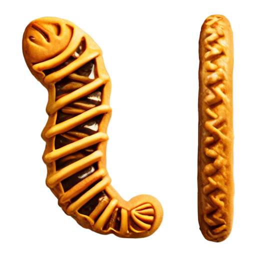 Fishbone cookie - icon | sticker