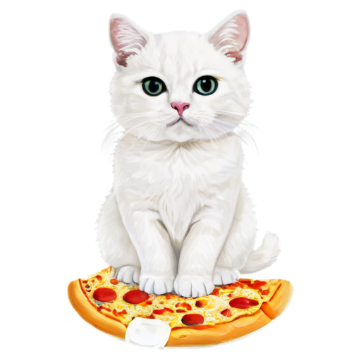 kitty pizza - icon | sticker