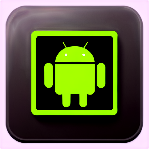 The icon should have a clean, modern style, without cartoonish elements. Include: Android icon - icon | sticker