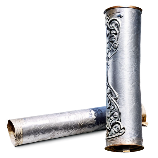 ancient scroll unrolled. color silver - icon | sticker