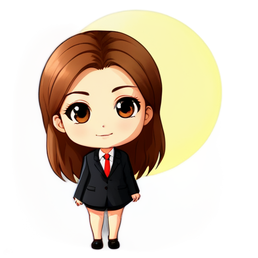 lawyer girl with moon on the background - icon | sticker