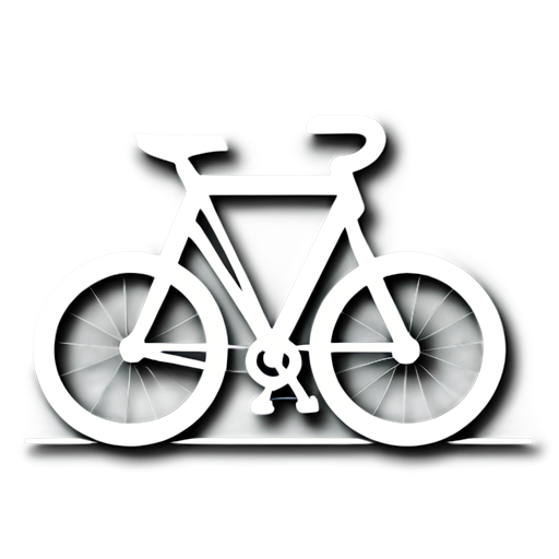 white bike lane logo transparent - icon | sticker