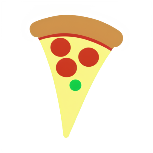 a pin marker map as a pizza slice - icon | sticker