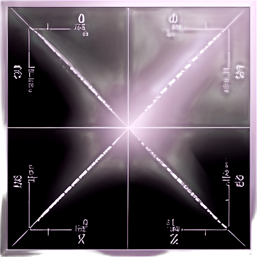 The four-quadrant coordinate system in black and white tones is symmetrical and extremely simple - icon | sticker