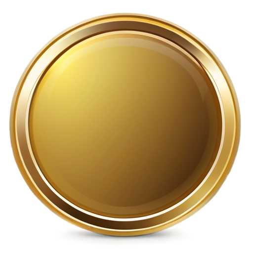 golden round icon transparent inside. inside there is a golden line crossing it - icon | sticker