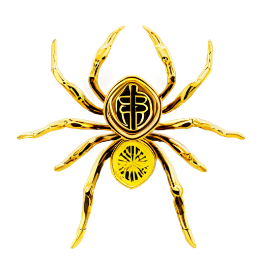 create a gold spider with Bitcoin mark on her back I prefer a large and fat one and cute also - icon | sticker