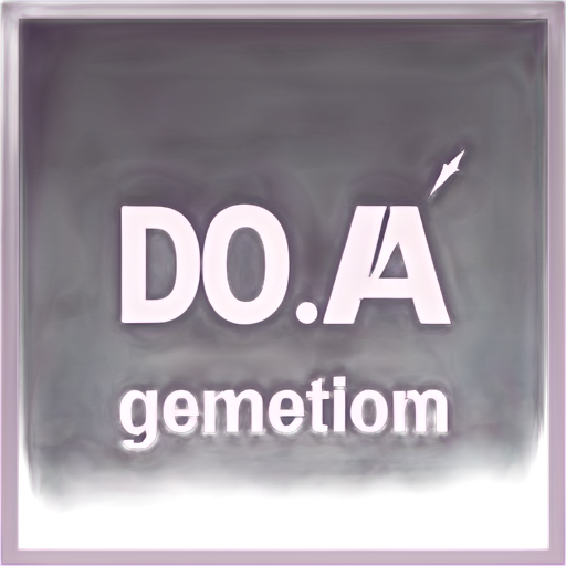 Generate icon with the phrase "DOM QA" - icon | sticker