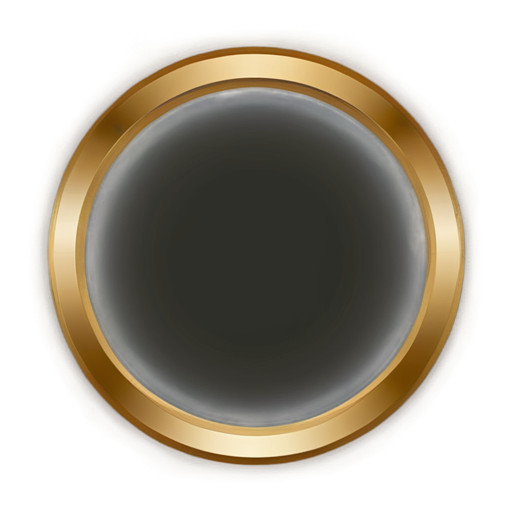 golden circle icon. inside there is a diagonal line. circle should be on a transparent background - icon | sticker