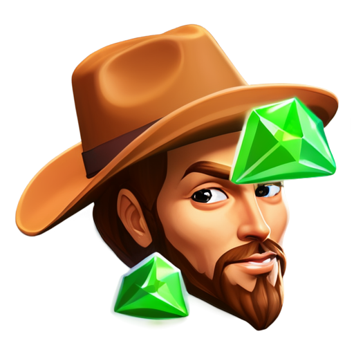 brown Cowboy hat on top of sims 4 plumbob - icon | sticker