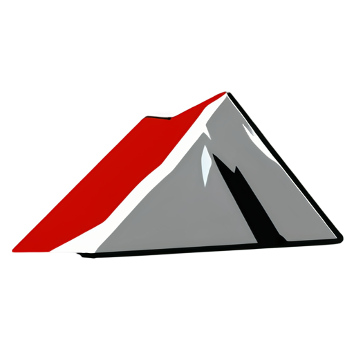 a slope edge where an avalanche can occur - icon | sticker