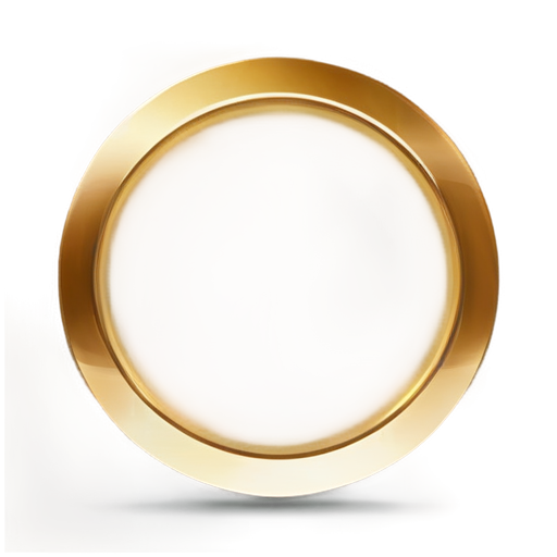 a round volumetric golden circle on a transparent background. and the same one crossed out diagonally - icon | sticker