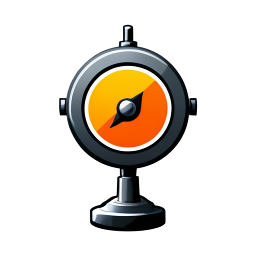 Create a simple and modern logo for a Telegram bot called "Event Radar", designed to connect event organizers and performers. The logo must contain a robot, microphone, compass, candy. Turn on an inconspicuous icon in or near the radar indicating music or performance, for example, a microphone or a musical note. Warm, attractive colors such as shades of orange and dark gray should be used in the color palette. The font for the designation of the "Event Radar" should be clear, bold and modern, located under or around the radar symbol in order to be understandable at small sizes. - icon | sticker