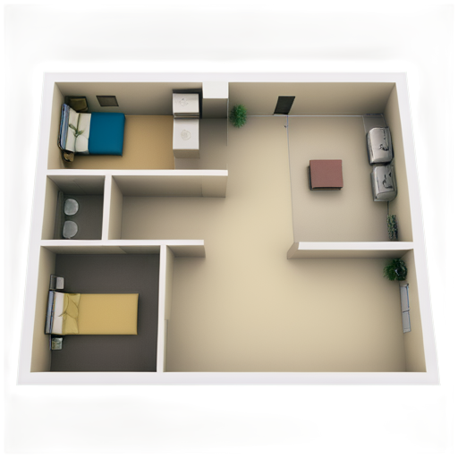 floor plan with various rooms - icon | sticker